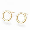 Brass Stud Earrings KK-S348-368-1