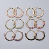 Beaded Hoop Earrings EJEW-JE03830-1