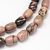 Natural Rhodonite Barrel Beads Strands G-F236-01C-3