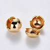 Brass Ball Clip-on Earrings KK-T049-22G-NF-2