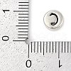 925 Sterling Silver Flat Round with Letter Beads STER-G044-01AS-C-3