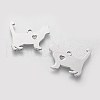 Non-Tarnish 201 Stainless Steel Puppy Pendants STAS-Q201-T437-1