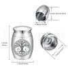 CREATCABIN Alloy Cremation Urn AJEW-CN0002-27A-2