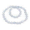 Transparent Electroplate Glass Beads Strands EGLA-C002-PL01-3