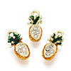 Rack Plating Alloy Rhinestone Pendants PALLOY-T090-48-1