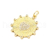 Brass Micro Pave Cubic Zirconia Pendants KK-D325-61G-02-2