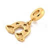 Ion Plating(IP) 304 Stainless Steel European Dangle Charms STAS-U005-36G-2