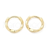 Twist Brass Hoop Earrings EJEW-Z102-13G-4