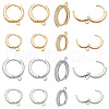 SUPERFINDINGS 16Pcs 4 Style Brass Micro Pave Cubic Zirconia Huggie Hoop Earring Findings FIND-FH0004-02-1