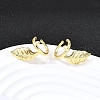 Brass Leaf Cuff Earrings EJEW-F369-01G-1