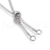 Non-Tarnish Adjustable 201 Stainless Steel Slider Necklaces NJEW-L156-001P-3