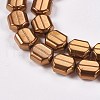 Electroplate Non-magnetic Synthetic Hematite Beads Strands G-P367-J-04-2