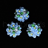 Luminous Polymer Clay Rhinestone Floral Ball Beads CLAY-U002-01C-3