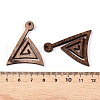 Natural Walnut Wood Pendants WOOD-T032-03-3