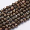 Natural Snowflake Obsidian Beads Strands G-G697-F07-8mm-1