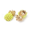 Golden Plated Alloy Resin Fruit Pendants ENAM-R149-10B-G-2