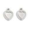 Non-Tarnish 304 Stainless Steel Pendant Cabochon Settings STAS-P364-08P-1