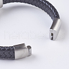 Men's Braided Leather Cord Bracelets BJEW-P194-17B-2