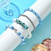 4Pcs 4 Styles Polymer Clay Heishi Surfer Stretch Bracelets Set BJEW-TA00373-5
