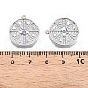 Brass Micro Pave Cubic Zirconia Pendants KK-S356-012P-NF-3