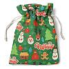 Christmas Theme Cloth Printed Storage Bags ABAG-F010-02C-02-2
