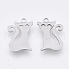 Non-Tarnish 201 Stainless Steel Kitten Pendants STAS-T044-118P-1