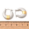 304 Stainless Steel Two Tone Hoop Earrings EJEW-F355-03GP-02-5