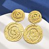 304 Stainless Steel Dangle Stud Earrings for Women EJEW-K268-12C-G-3