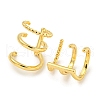 Brass Cuff Earrings for Women EJEW-C104-131G-2