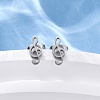 Tarnish Resistant 304 Stainless Steel Music Note Studs Earrings with 316 Stainless Steel Pins for Women MUSI-PW0001-23P-4