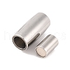 Tarnish Resistant 304 Stainless Steel Magnetic Clasps with Glue-in Ends STAS-K006-15C-4