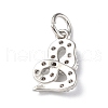Brass Micro Pave Cubic Zirconia Charms ZIRC-F131-19P-2