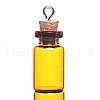 Wooden Cork Wishing Bottle Pendants PW-WG999AC-10-1
