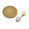 6Pcs Round Natural Rose Quartz & Amazonite & Quartz & Carnelian & White Jade Pendant Decorations HJEW-JM02857-3