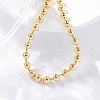 Long-Lasting Plated Brass Round Bead Slider Beacelets for Women Men BJEW-E089-01G-01-3