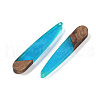 Resin & Wood Pendants WOOD-F015-01G-2