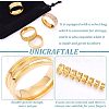 Unicraftale 16Pcs 8 Size 201 Stainless Steel Double Groove Band Ring for Men Women RJEW-UN0002-35G-4