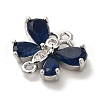 Rack Plating Brass Pave Clear Cubic Zirconia Butterfly Links Connector Charms KK-A229-10P-2