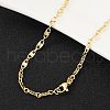 Brass Oval Link Chains Necklace for Women X-NJEW-P265-25G-1