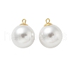 Plastic Imitation Pearl Beads Pendants STAS-Z009-02G-G-1