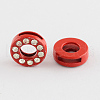 Mixed Color Zinc Alloy Grade A Rhinestone Letter Slide Charms ALRI-S130-O-2