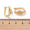 Brass Hoop Earrings Findings KK-B105-05G-01-3