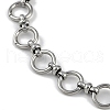 Anti-Tarnish 304 Stainless Steel Ring Link Chain Anklets AJEW-A057-02P-2