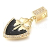 Brass Micro Pave Cubic Zirconia Pendants KK-S049-06G-A-2