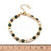 Flat Round Brass Enamel Curb Chains Bracelets for Women BJEW-B125-05G-5