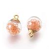 Transparent Glass Bottle Pendants GLAA-L018-11-A-2