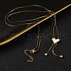 PVD Vacuum Plating 304 Stainless Steel Enamel Heart Pendant Necklaces NJEW-C063-03G-02-2