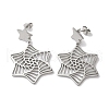 Non-Tarnish 304 Stainless Steel Dangle Stud Earrings for Women EJEW-Z303-13P-1