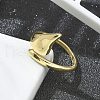 Rack Plating Brass Open Cuff Finger Rings for Women RJEW-M028-85G-2