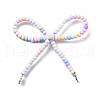 Alloy & Glass Seed Beads Bowknot Chandelier Component Links PALLOY-D359-03C-1